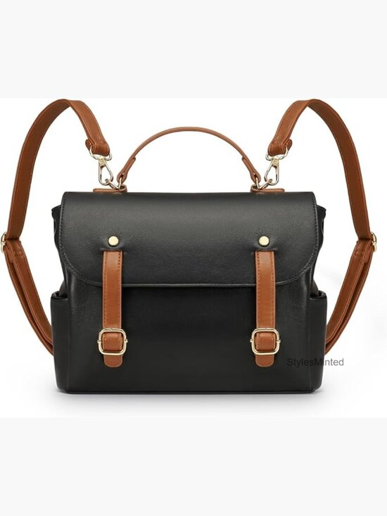 Mini Backpack Purse, Faux Leather Small Fashion Backpack for Women Travel